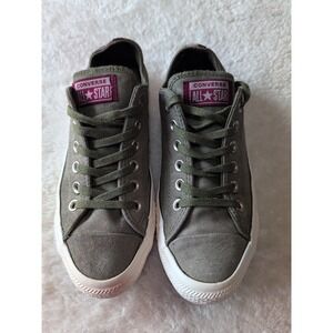 Converse All Star Green Suede Low Top  Sneaker Shoe Men's 5 Women's 7 163823C